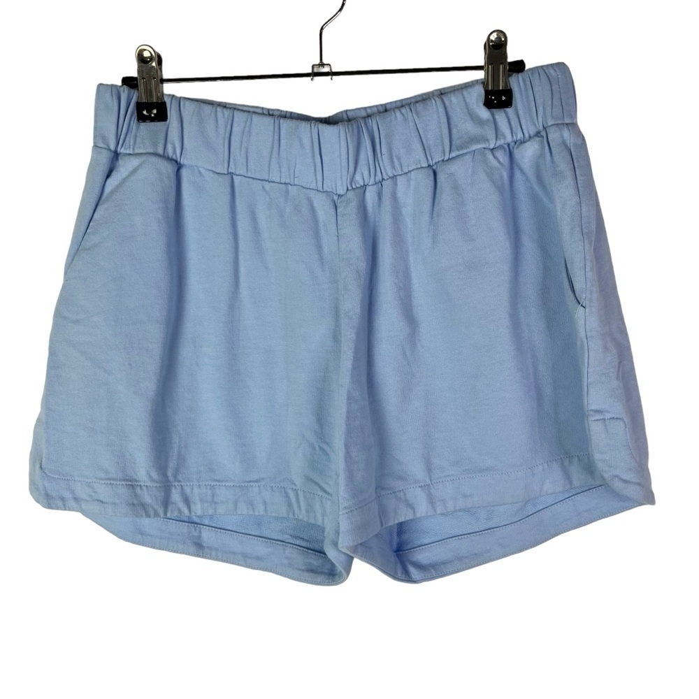 Crown & Ivy Light Blue Flip Flop Pocket Sweat Shorts S